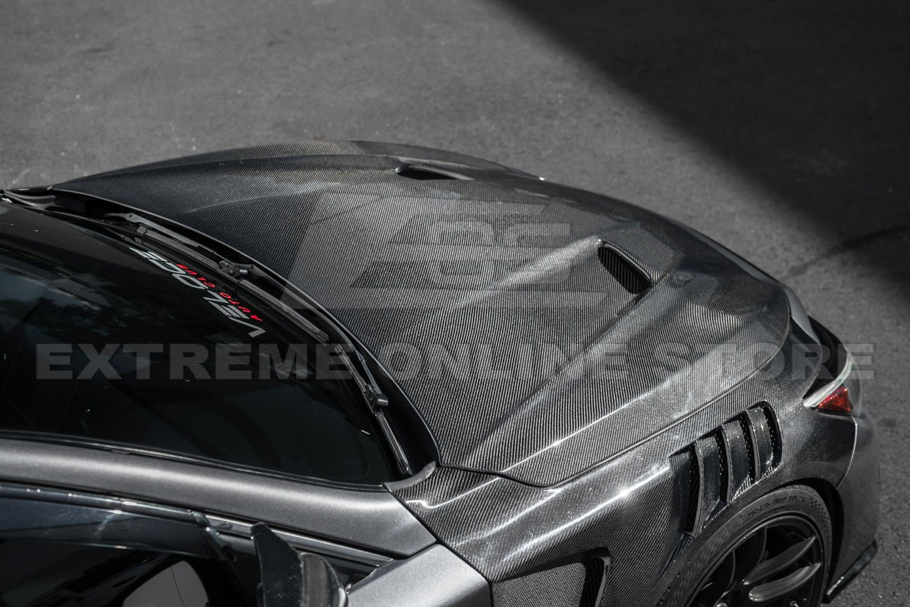 Infiniti Q50 V37 Performance Style Carbon Fiber Front Vented Hood 2014-Up