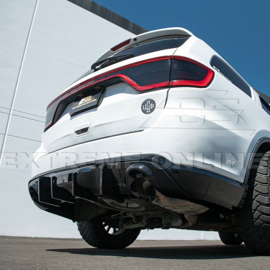 Dodge Durango WD Track Style Matte Black Rear Dual Tips Diffuser 2014-Up