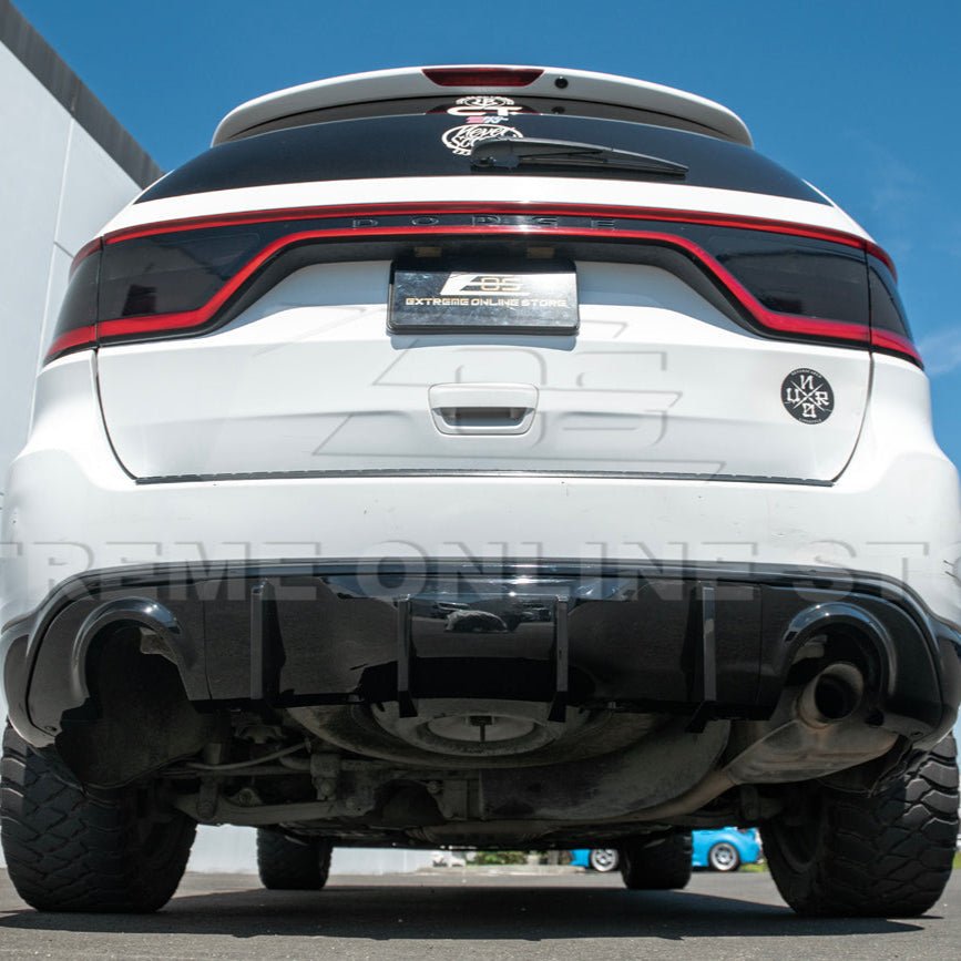 Dodge Durango WD Track Style Matte Black Rear Dual Tips Diffuser 2014-Up