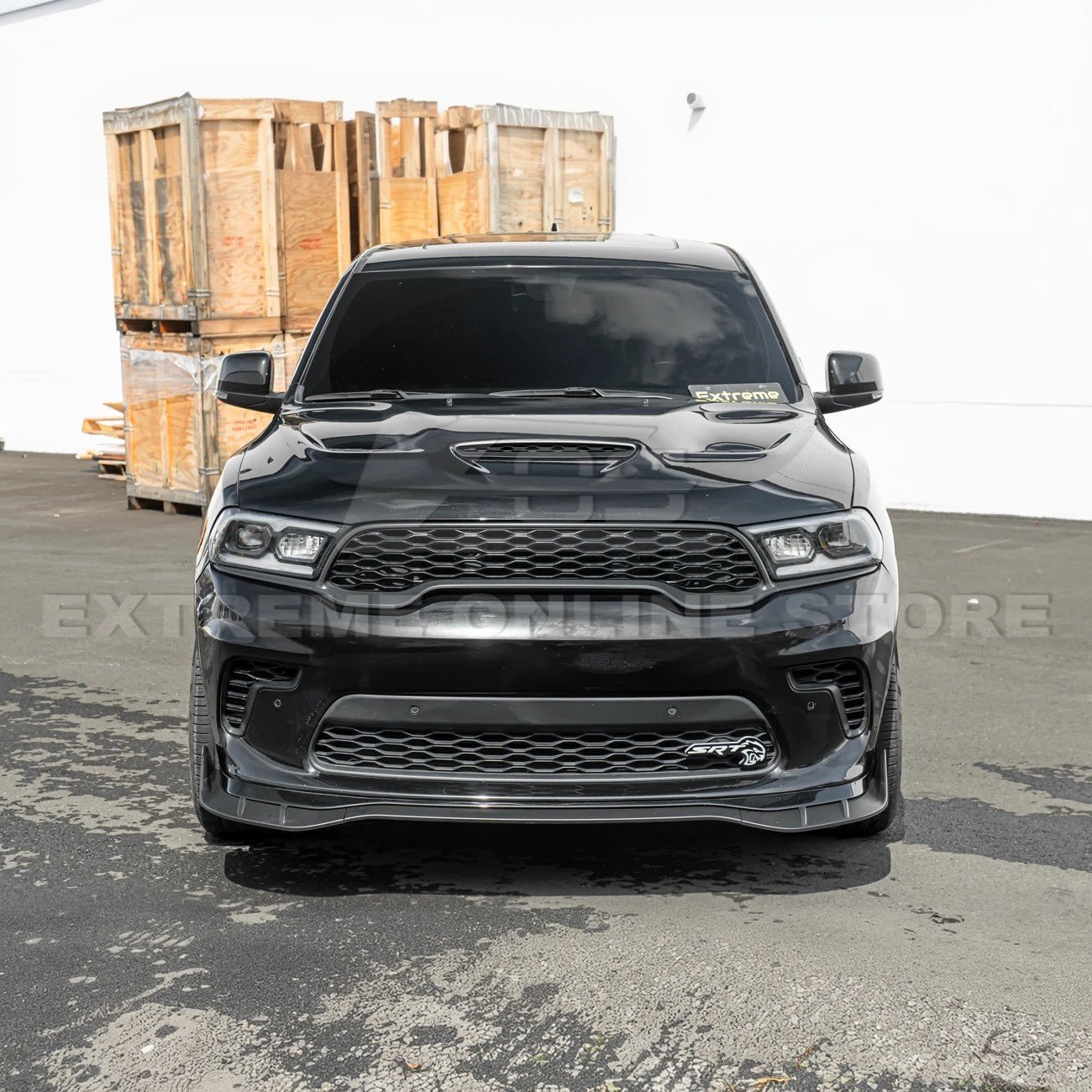 Dodge Durango WD SRT Hellcat Style Primed Black Front Air Vented Hood 2011-Up