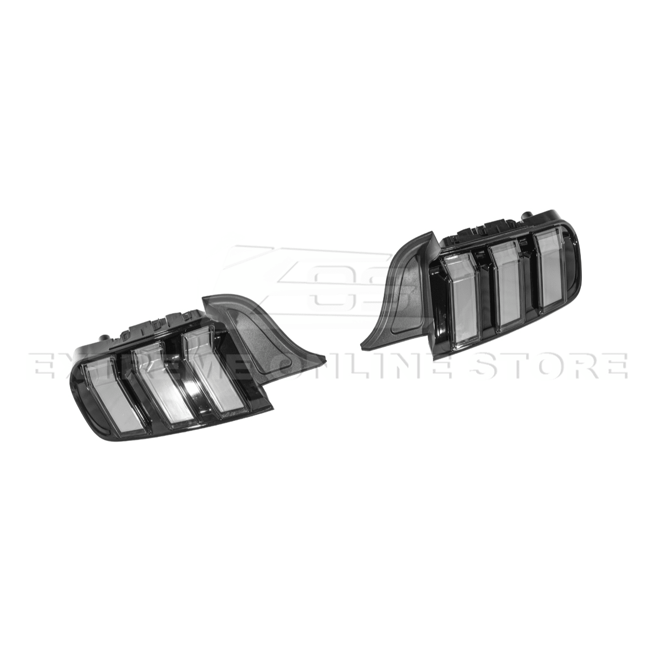 Mustang S550 EURO RGB Sequential LED XB Clear Rear Taillights 2015-2023