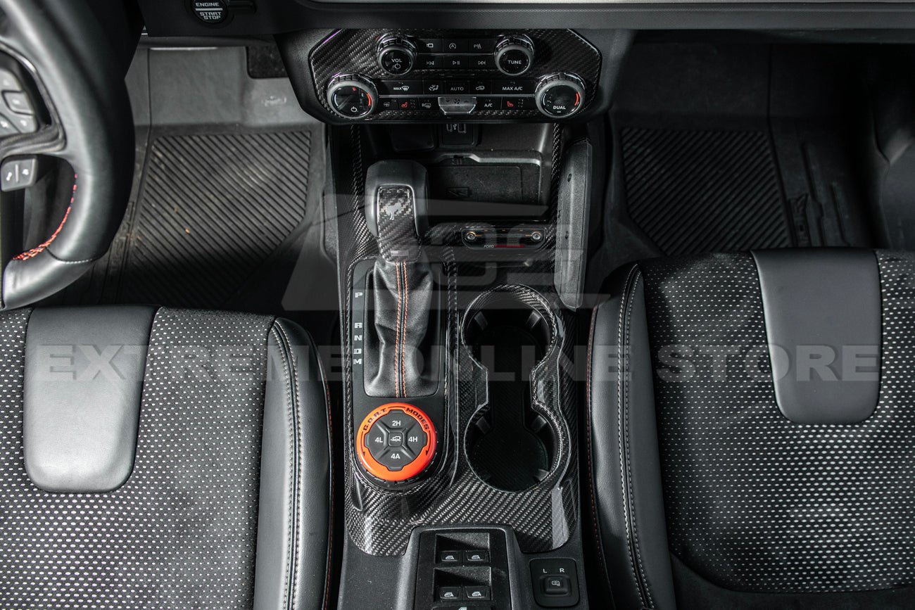 Ford Bronco Factory Style Carbon Fiber Center Gear Shift Panel Trim Cover 2021-Up