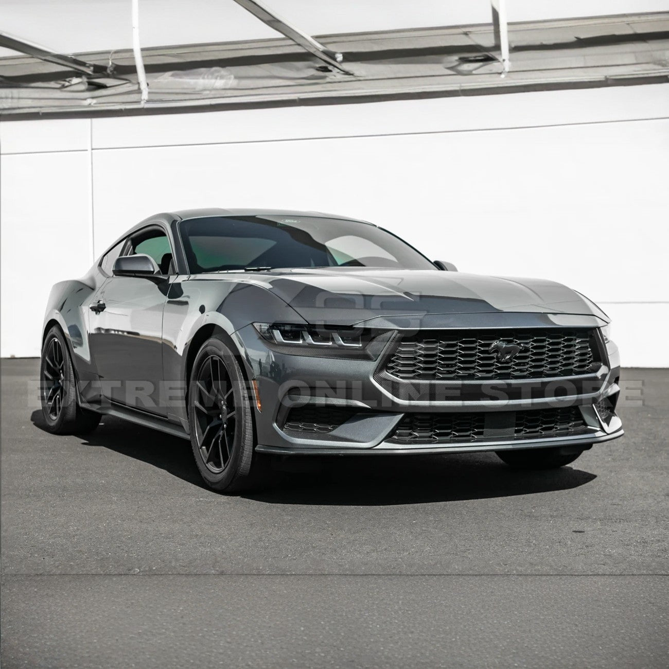 Ford Mustang S650 Factory Overlay Style Carbon Fiber Center Lower Grille Trim Frame 2024-Up