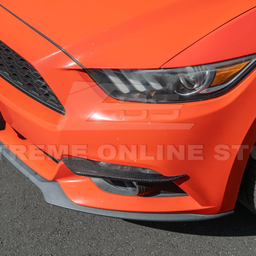 Ford Mustang S550 Dry Carbon Fiber Fog Light Eyebrow Trim Pair 2015-2017