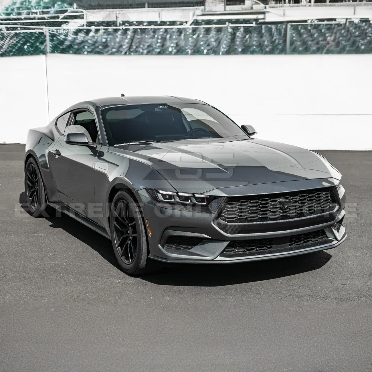 Ford Mustang S650 Factory Overlay Style Carbon Fiber Center Lower Grille Trim Frame 2024-Up