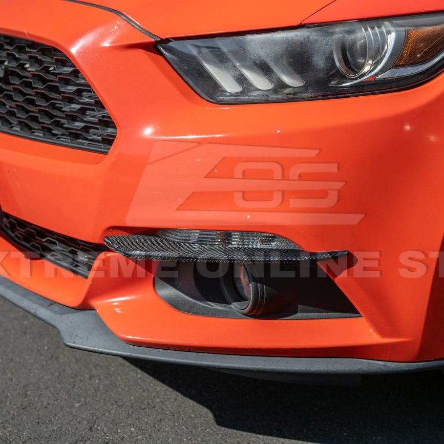 Ford Mustang S550 Dry Carbon Fiber Fog Light Eyebrow Trim Pair 2015-2017