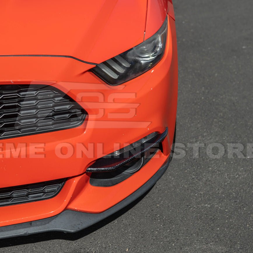 Ford Mustang S550 Dry Carbon Fiber Fog Light Eyebrow Trim Pair 2015-2017