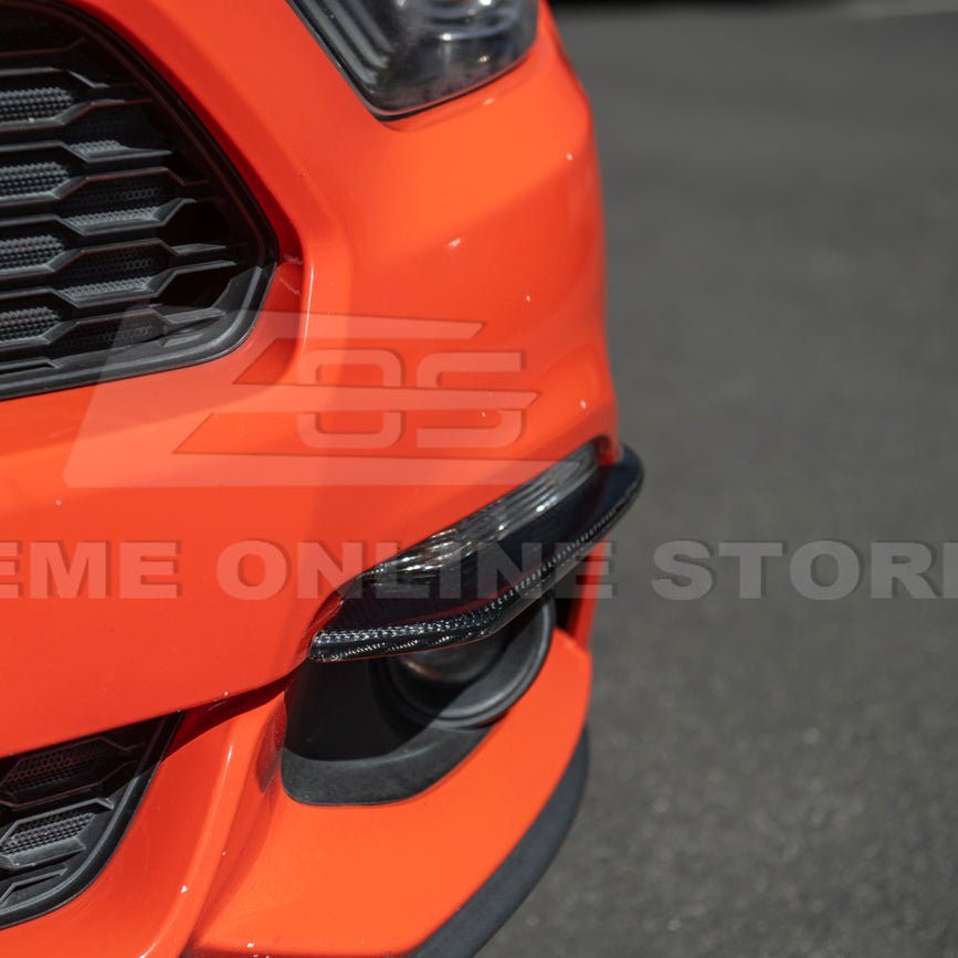 Ford Mustang S550 Dry Carbon Fiber Fog Light Eyebrow Trim Pair 2015-2017