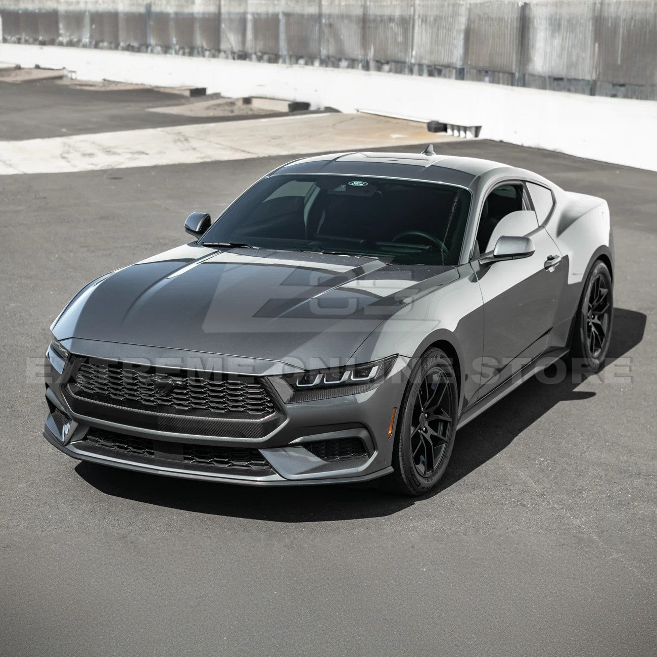 Ford Mustang S650 Factory Overlay Style Carbon Fiber Center Lower Grille Trim Frame 2024-Up