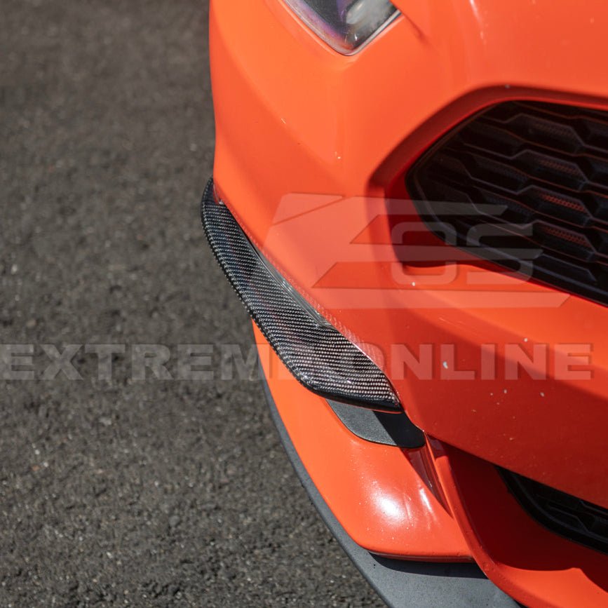 Ford Mustang S550 Dry Carbon Fiber Fog Light Eyebrow Trim Pair 2015-2017