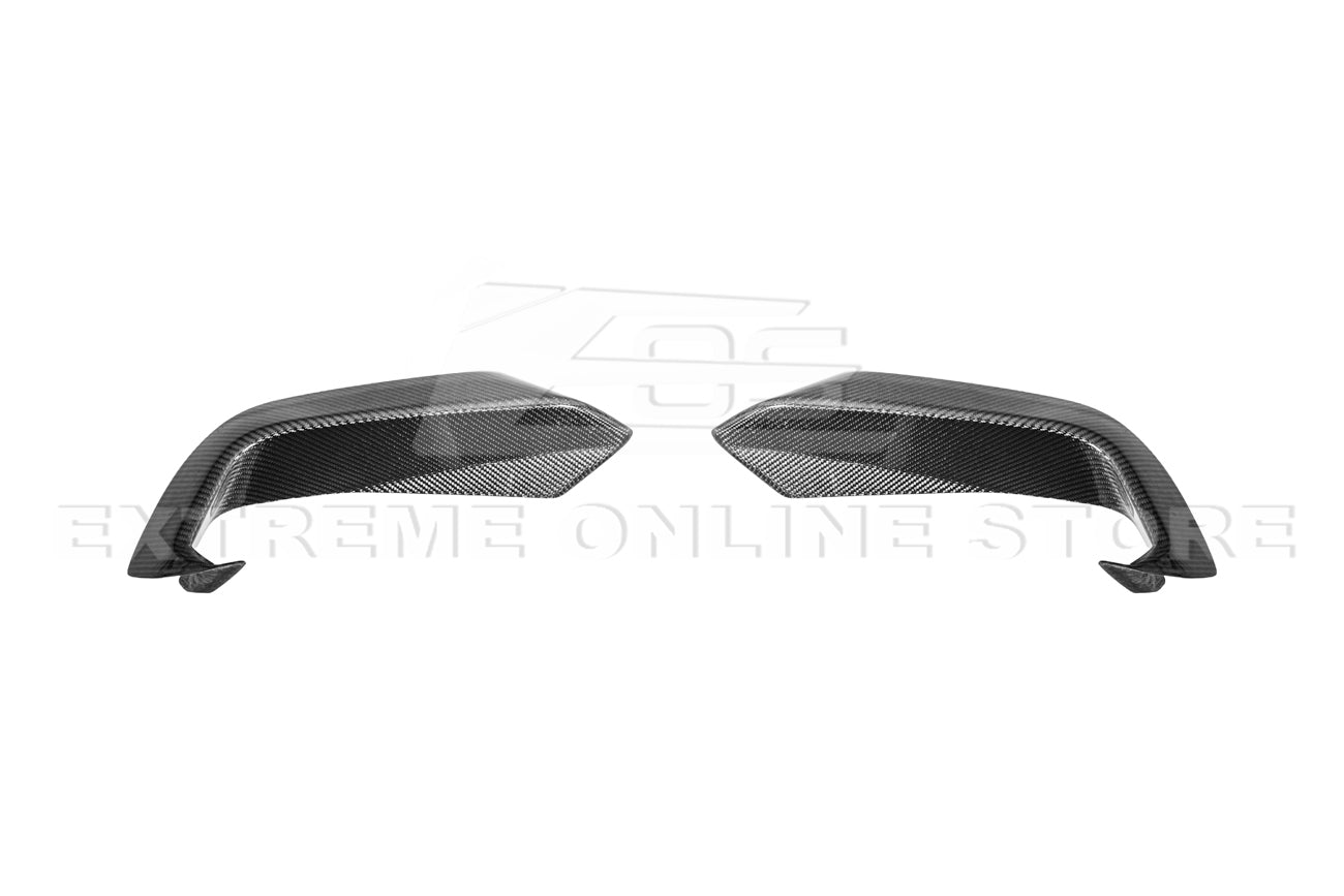 Ford Mustang S650 Dry Carbon Fiber Front Lower Side Grille Inserts 2024-Up