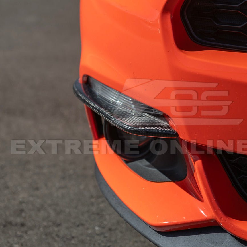 Ford Mustang S550 Dry Carbon Fiber Fog Light Eyebrow Trim Pair 2015-2017