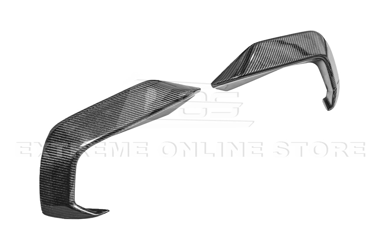 Ford Mustang S650 Dry Carbon Fiber Front Lower Side Grille Inserts 2024-Up