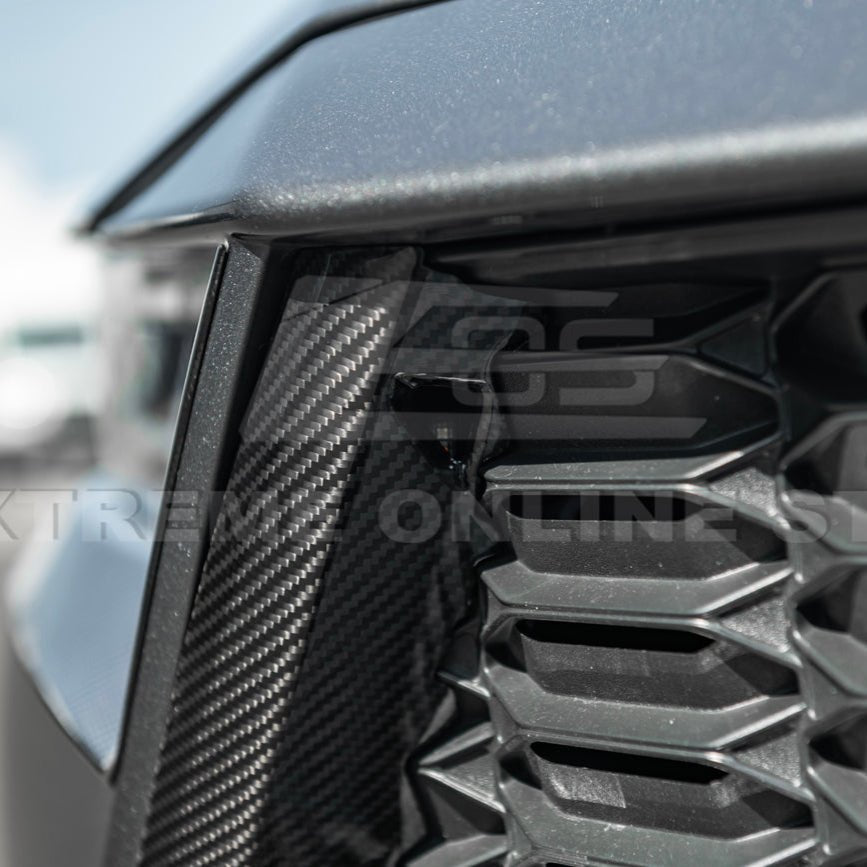 Ford Mustang S650 Factory Overlay Style Carbon Fiber Center Lower Grille Trim Frame 2024-Up