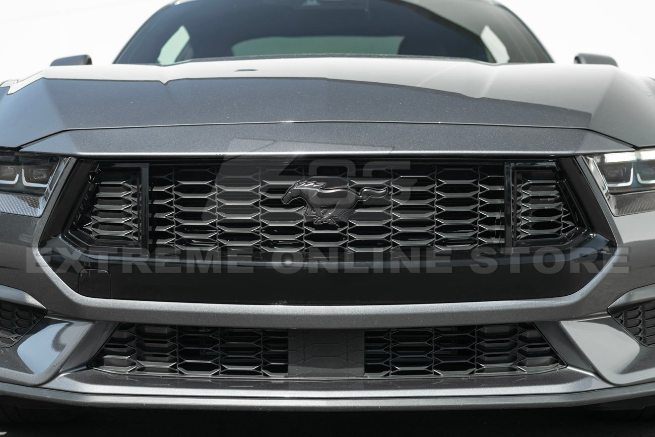 Ford Mustang S650 Dark Horse Style Gloss Black Front Upper Grille Insert 2024-Up