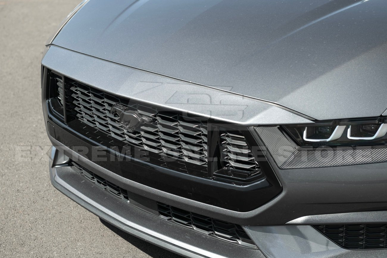 Ford Mustang S650 Dark Horse Style Gloss Black Front Upper Grille Insert 2024-Up