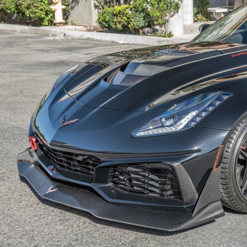 Carbon Fiber Front Lip & Winglets – Fits Corvette C7 ZR1