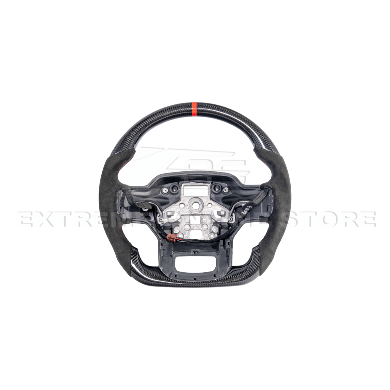 Ford F-150 Carbon Fiber Steering Wheel Alcantara Red Stripe 2021-Up