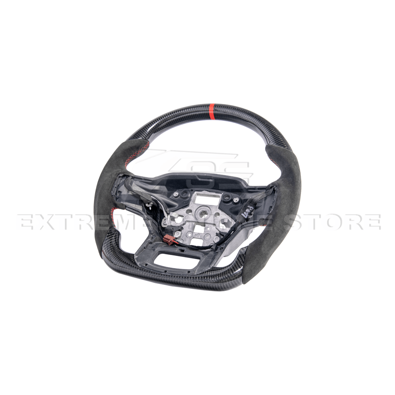 Ford F-150 Carbon Fiber Steering Wheel Alcantara Red Stripe 2021-Up