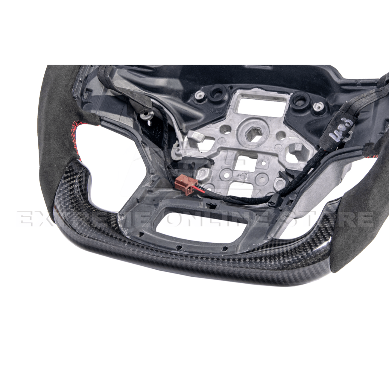 Ford F-150 Carbon Fiber Steering Wheel Alcantara Red Stripe 2021-Up