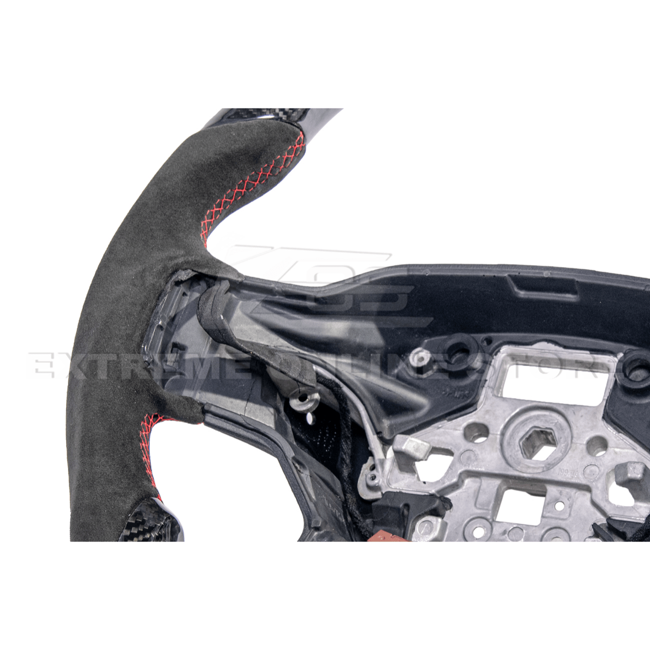 Ford F-150 Carbon Fiber Steering Wheel Alcantara Red Stripe 2021-Up