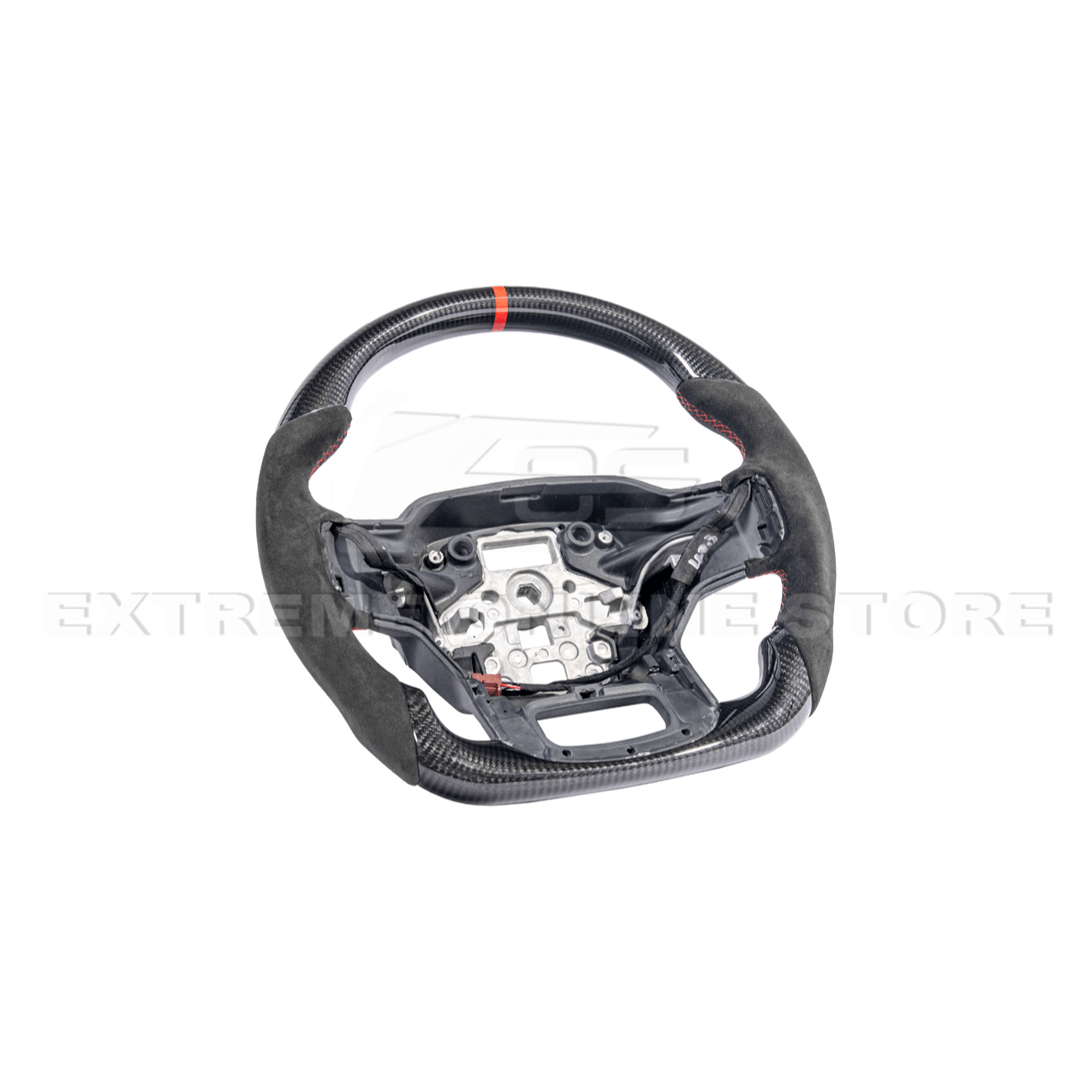 Ford F-150 Carbon Fiber Steering Wheel Alcantara Red Stripe 2021-Up