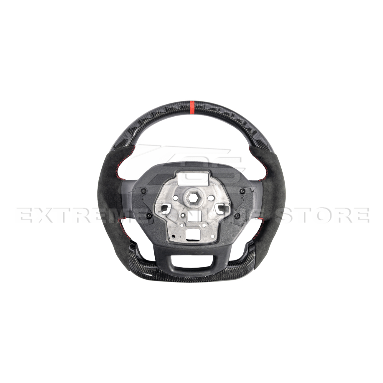 Ford F-150 Carbon Fiber Steering Wheel Alcantara Red Stripe 2021-Up