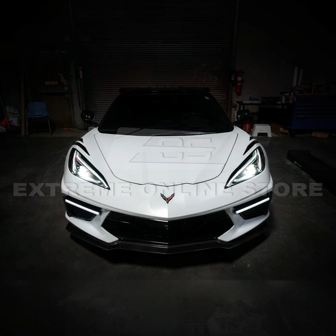 Chevrolet Corvette C8 Sequential LED DRL Light Bar Bezel Insert Carbon Flash Metallic 2020-Up