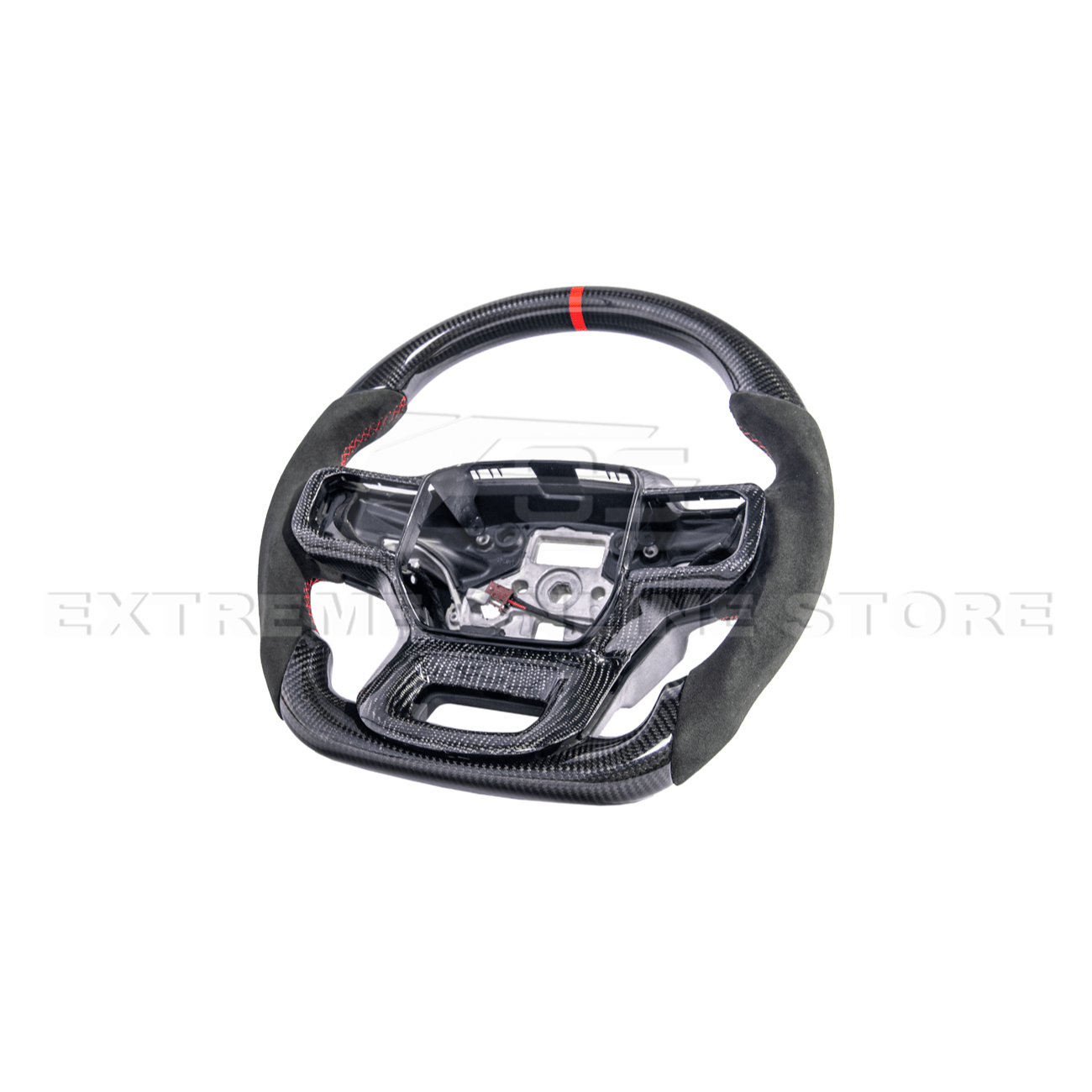 Ford F-150 Carbon Fiber Steering Wheel Alcantara Red Stripe 2021-Up