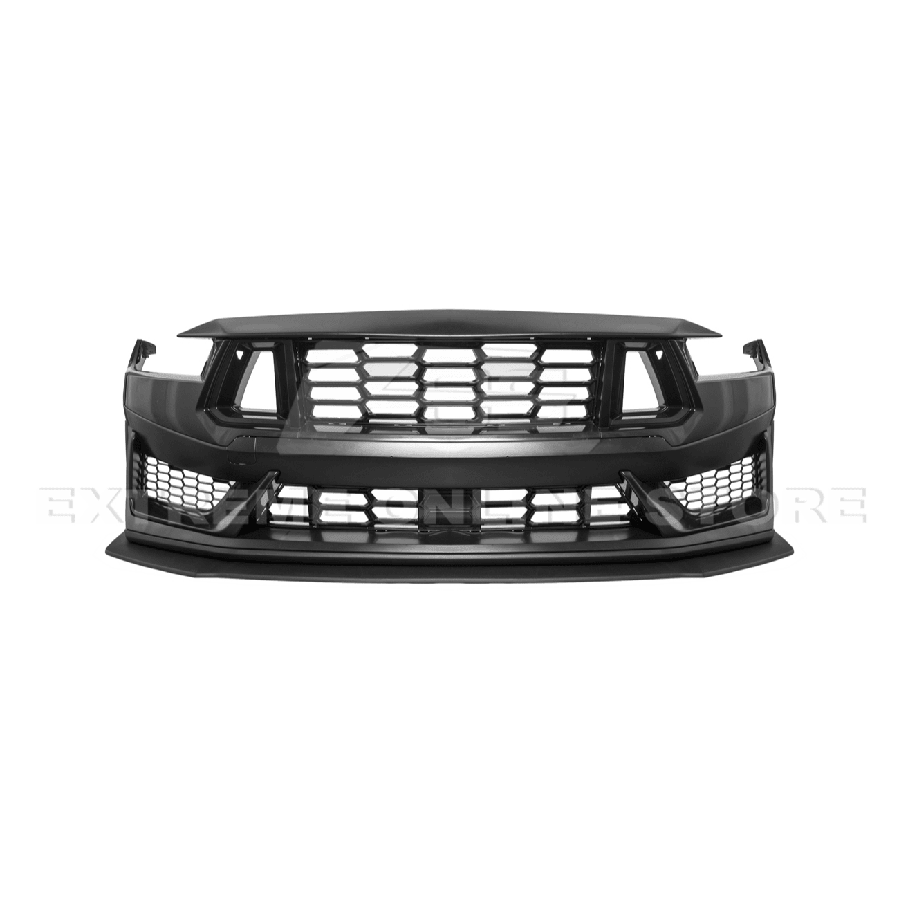 Ford Mustang S650 Dark Horse Style Primed Black Front Bumper Conversion Kit 2024-Up
