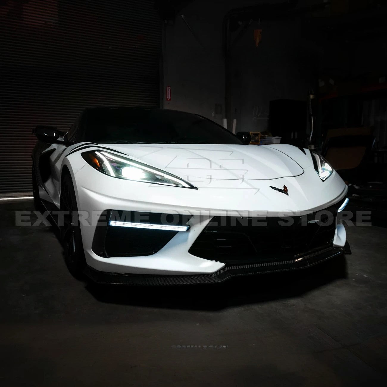 Chevrolet Corvette C8 Sequential LED DRL Light Bar Bezel Insert Carbon Flash Metallic 2020-Up