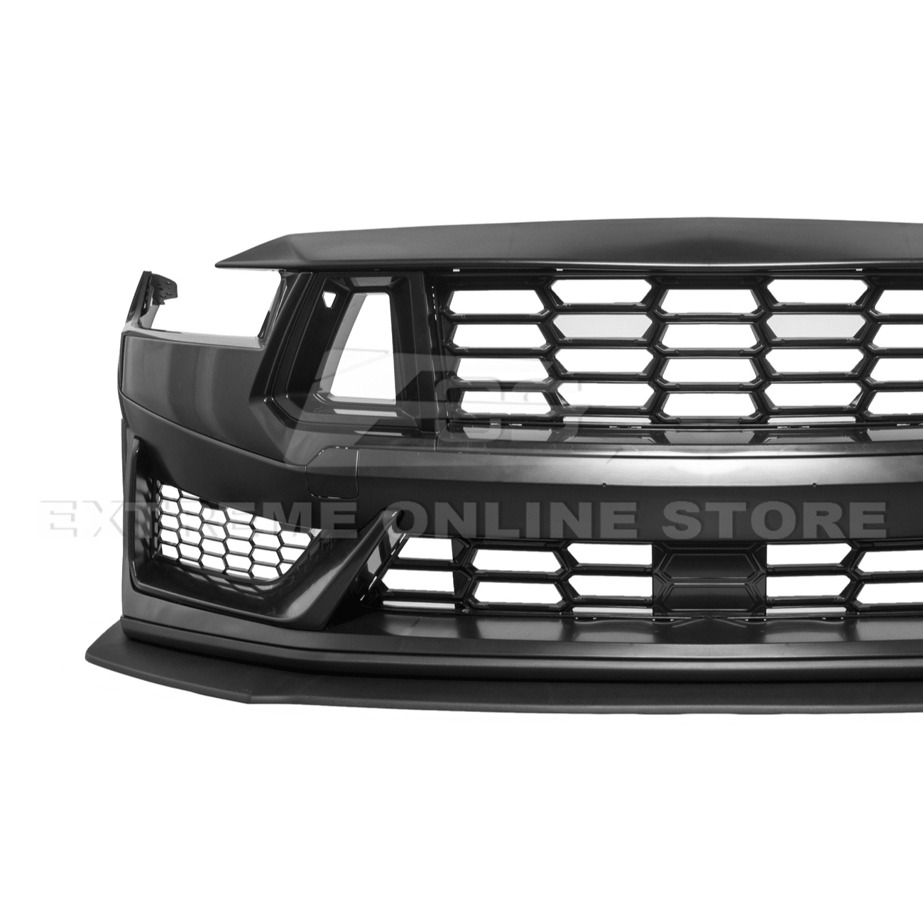 Ford Mustang S650 Dark Horse Style Primed Black Front Bumper Conversion Kit 2024-Up
