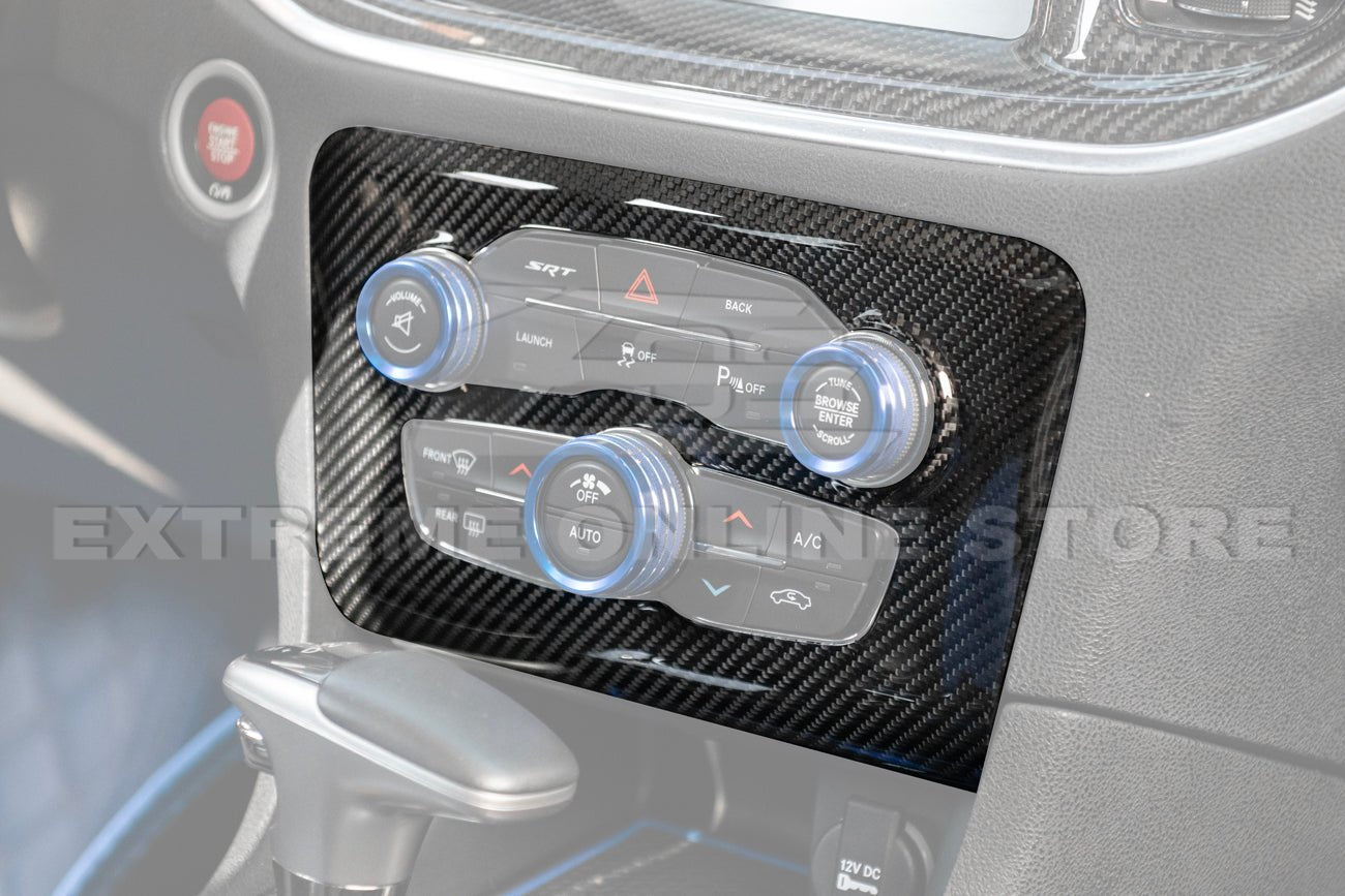 Dodge Charger Factory Style Carbon Fiber Center Console Audio Panel Cover 2015-2023