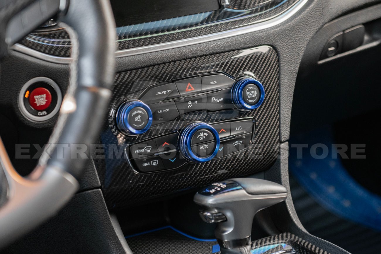 Dodge Charger Factory Style Carbon Fiber Center Console Audio Panel Cover 2015-2023