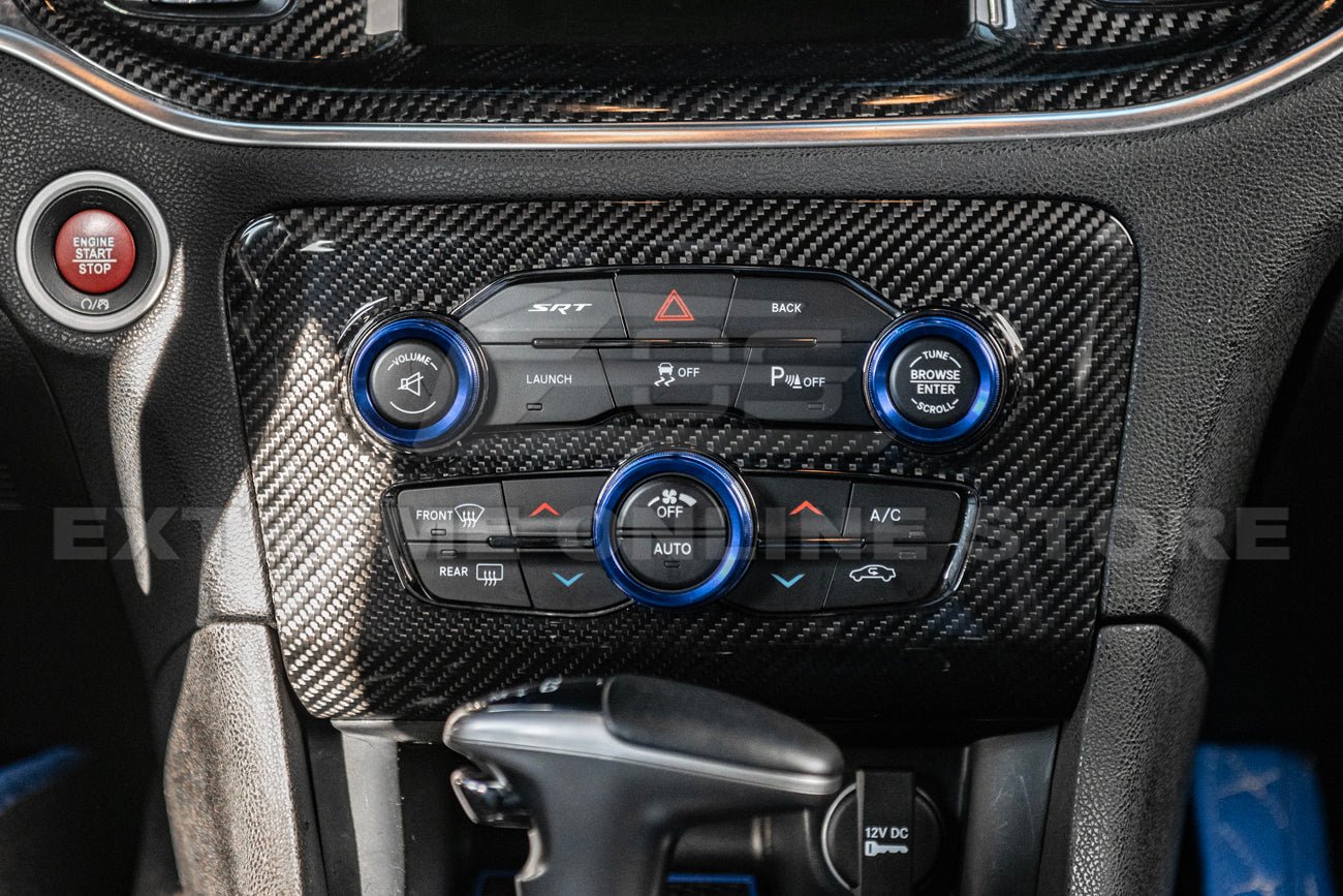 Dodge Charger Factory Style Carbon Fiber Center Console Audio Panel Cover 2015-2023