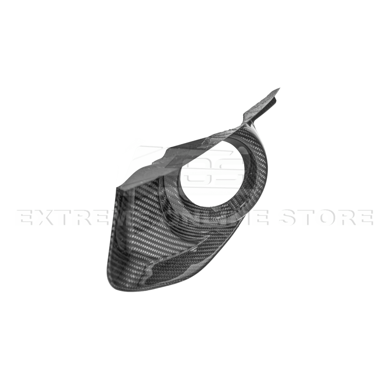 Ford Mustang S550 Dry Carbon Fiber Front Bumper Fog Light Bezel Cover Pair 2015-2017