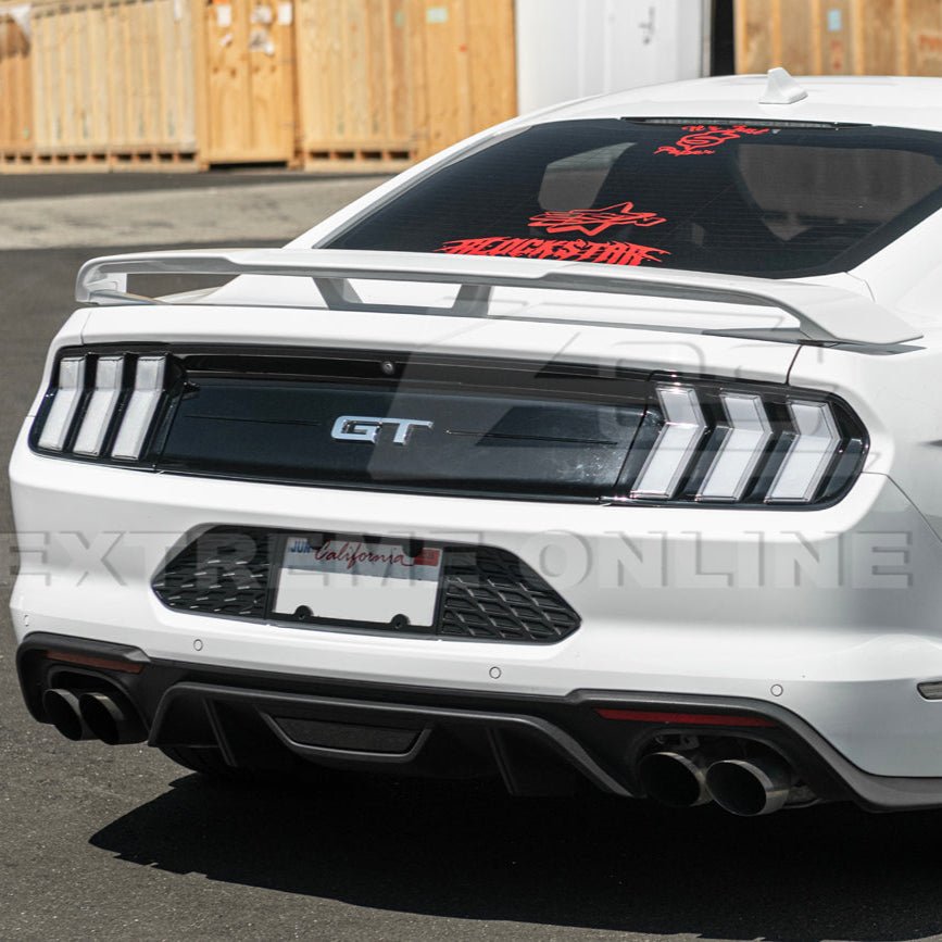 Ford Mustang S550 Matte Black Rear License Plate Frame Trim Cover 2015-2023