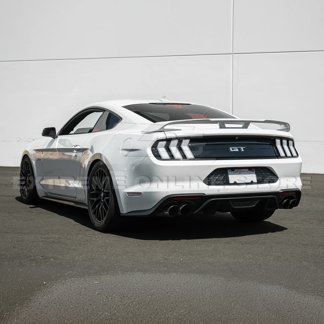 Ford Mustang S550 Matte Black Rear License Plate Frame Trim Cover 2015-2023
