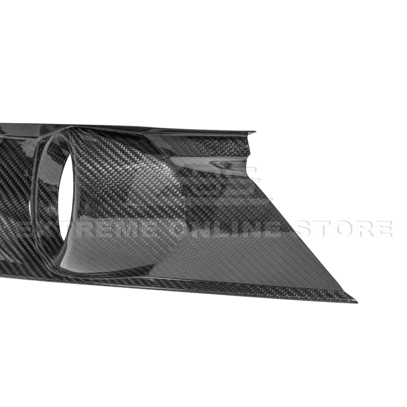 Ford Mustang S550 Dry Carbon Fiber Front Bumper Fog Light Bezel Cover Pair 2015-2017