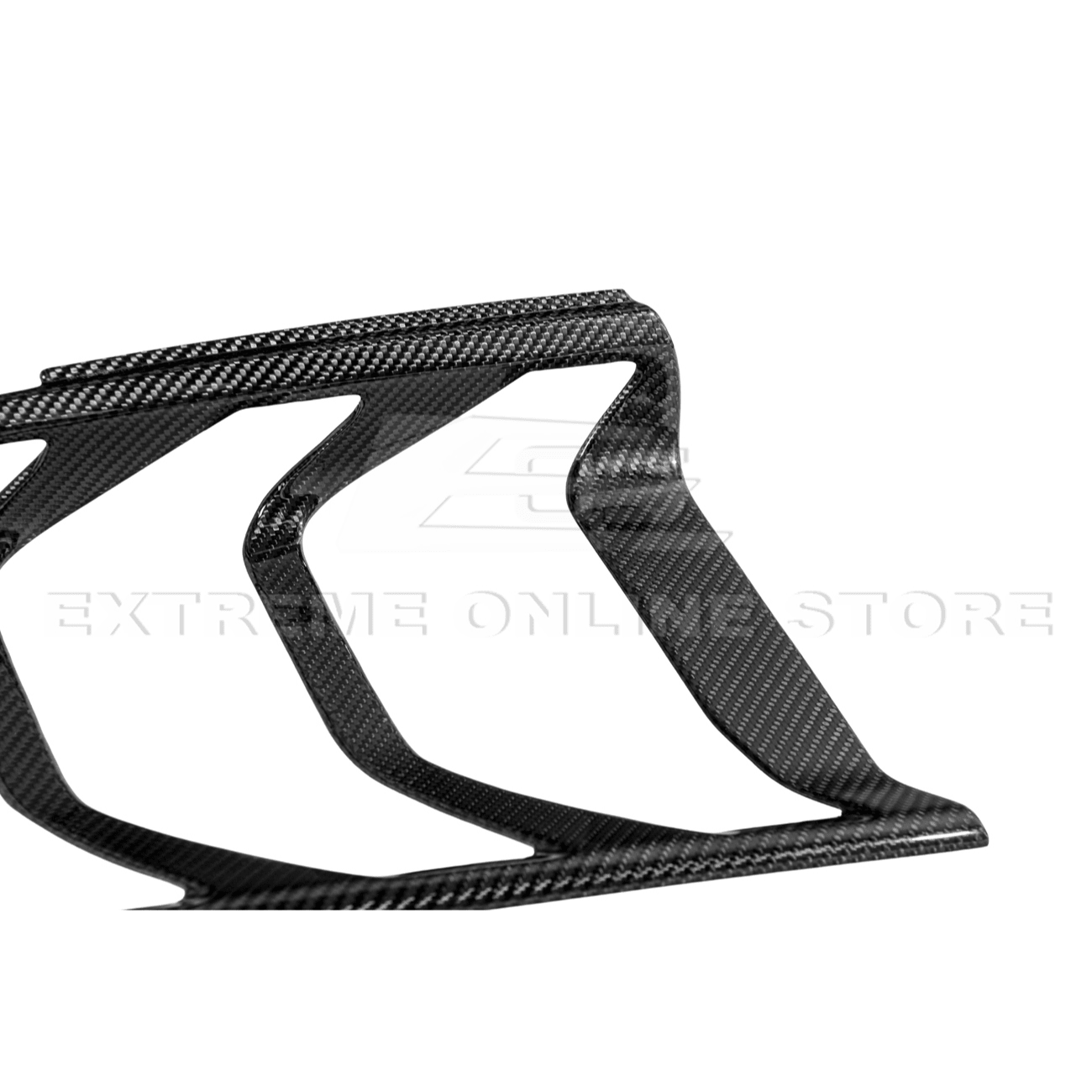 Ford Mustang S550 Dry Carbon Fiber Rear Tail Light Trim Bezel Cover Pair 2018-2023