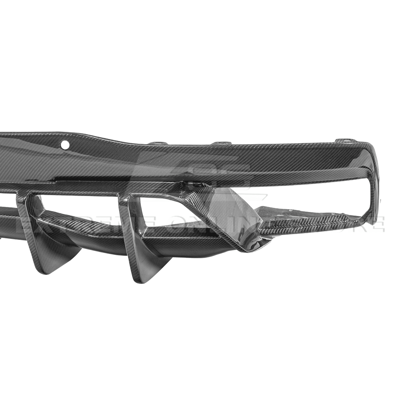Chevrolet Corvette C8 Dry Carbon Fiber Quad Exit Rear Bumper Diffuser 2020-Up