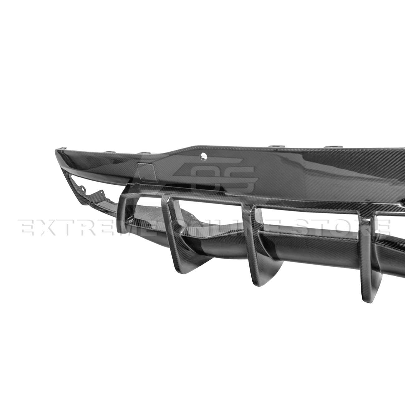 Chevrolet Corvette C8 Dry Carbon Fiber Quad Exit Rear Bumper Diffuser 2020-Up