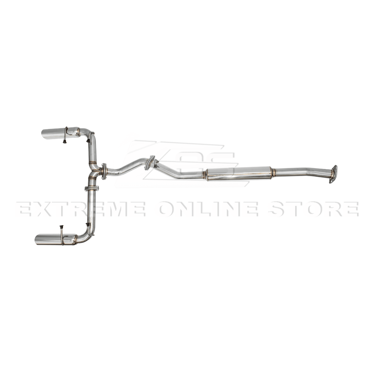 Toyota GR86 Subaru BRZ BOSO Style Anodized Silver Dual Chrome Tip Cat Back Exhaust System 2022-Present