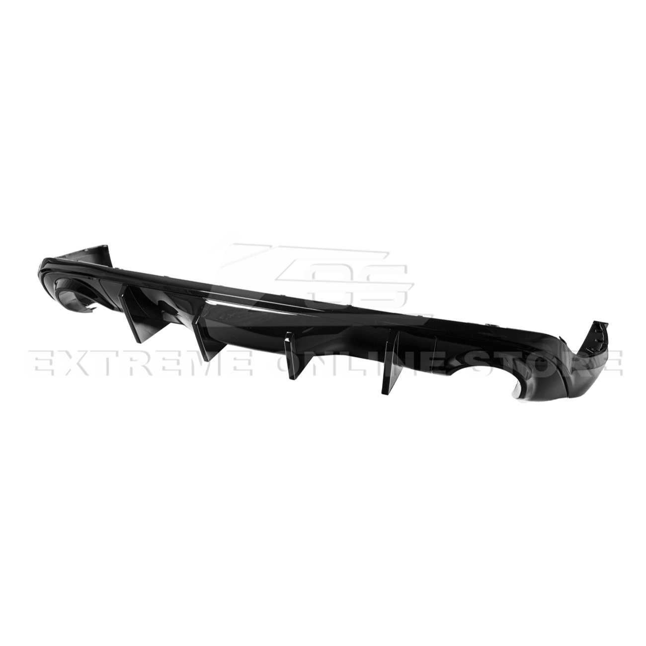 Dodge Durango WD Track Style Matte Black Rear Dual Tips Diffuser 2014-Up