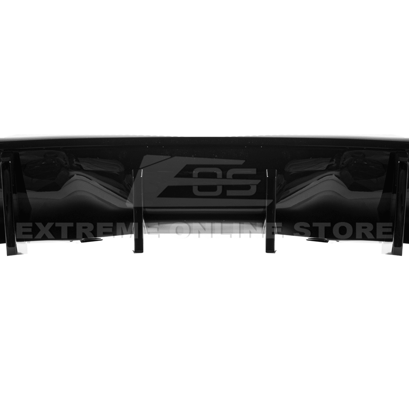 Dodge Durango WD Track Style Matte Black Rear Dual Tips Diffuser 2014-Up