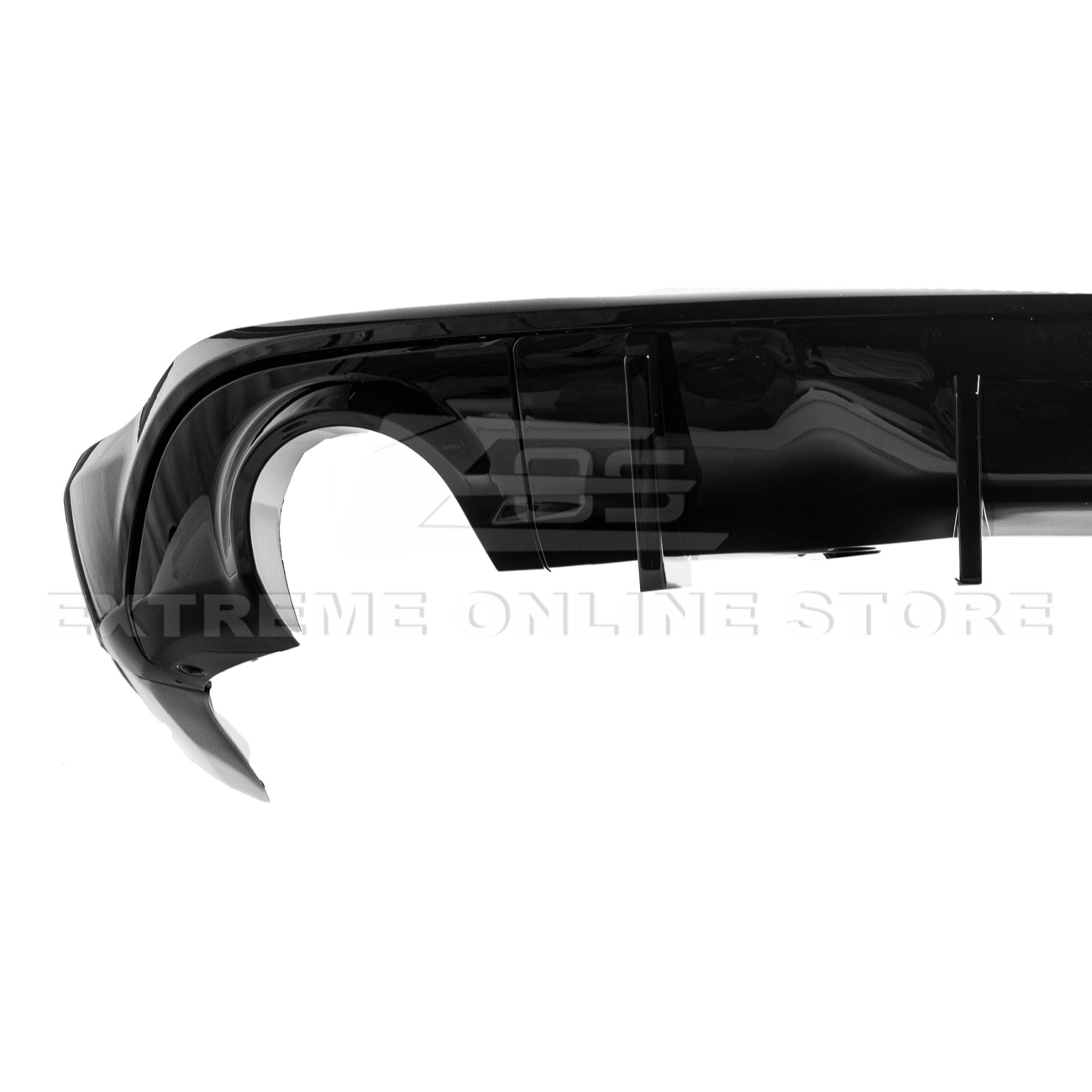 Dodge Durango WD Track Style Matte Black Rear Dual Tips Diffuser 2014-Up