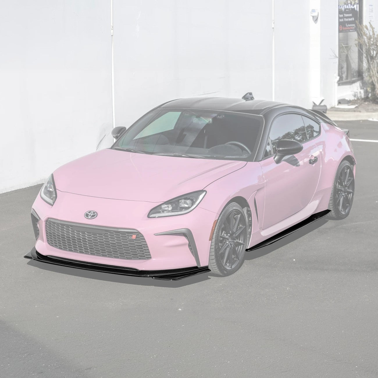 Toyota GR86 AS Style Matte Black Front Splitter and Side Skirt Kit 2022-Up