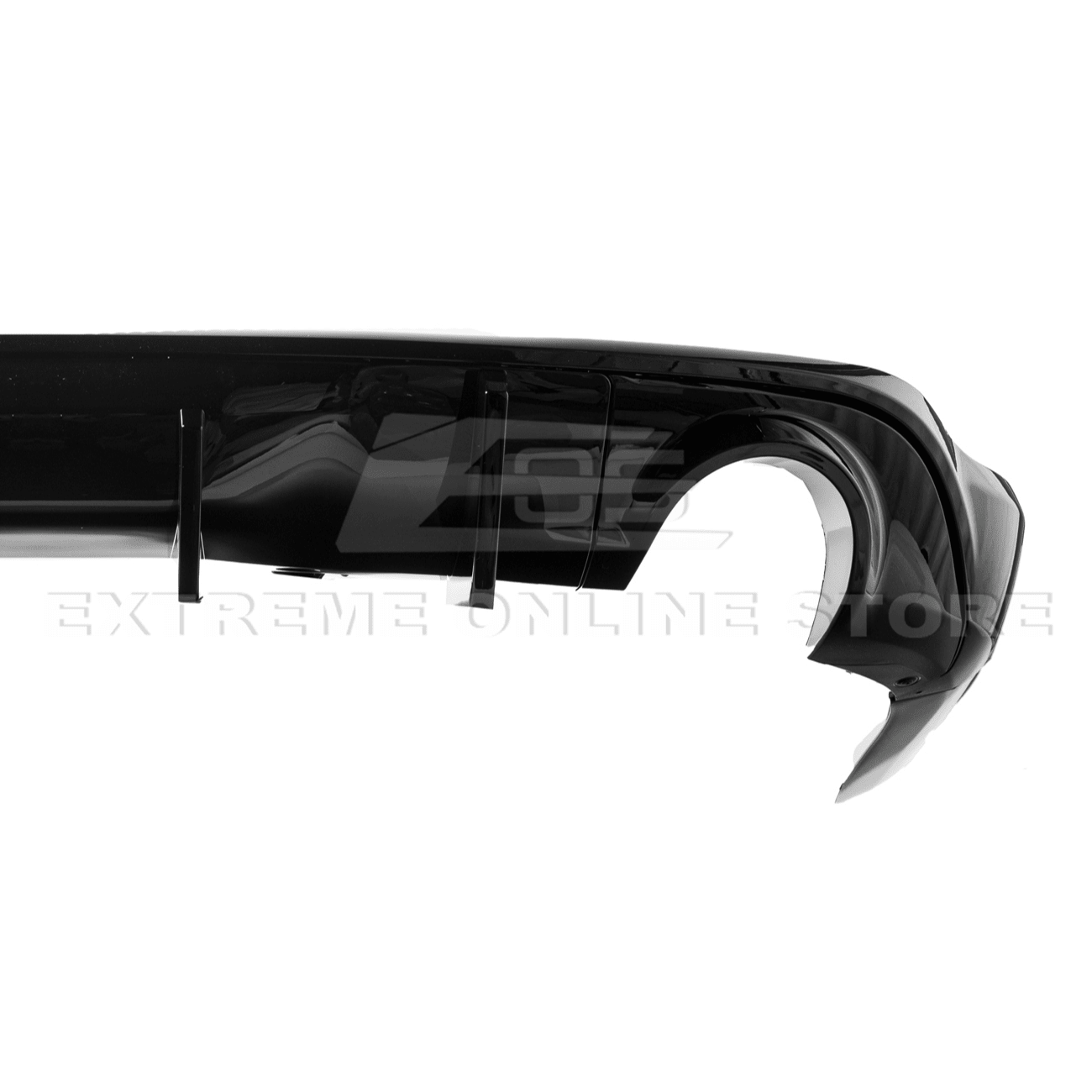 Dodge Durango WD Track Style Matte Black Rear Dual Tips Diffuser 2014-Up