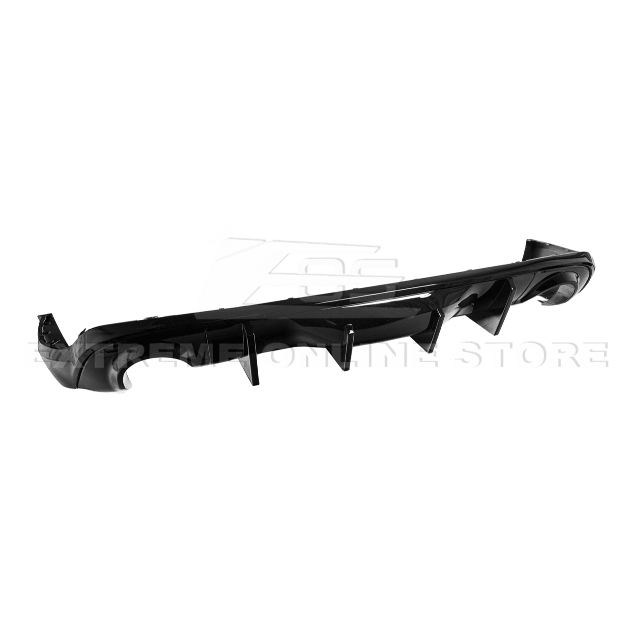 Dodge Durango WD Track Style Matte Black Rear Dual Tips Diffuser 2014-Up