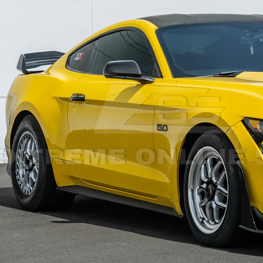 Ford Mustang S550 Factory Style Dry Carbon Fiber Side Mirror Cap Cover Pair 2015-Up